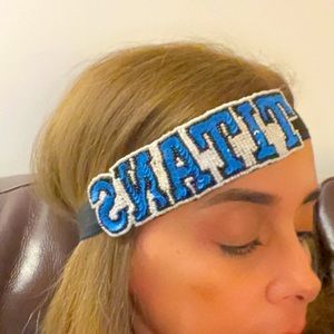 Tennessee Titans sequined and beaded headband